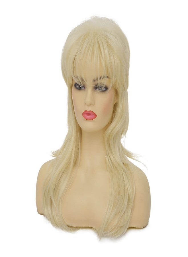 Dai Cloud Blonde Mullet Wigs for women Shaggy Layered Wig with Bangs Shoulder Length Soft Natural Wavy Shags Wig 80s Rocker Halloween Daily Party Costume Use - Image 3